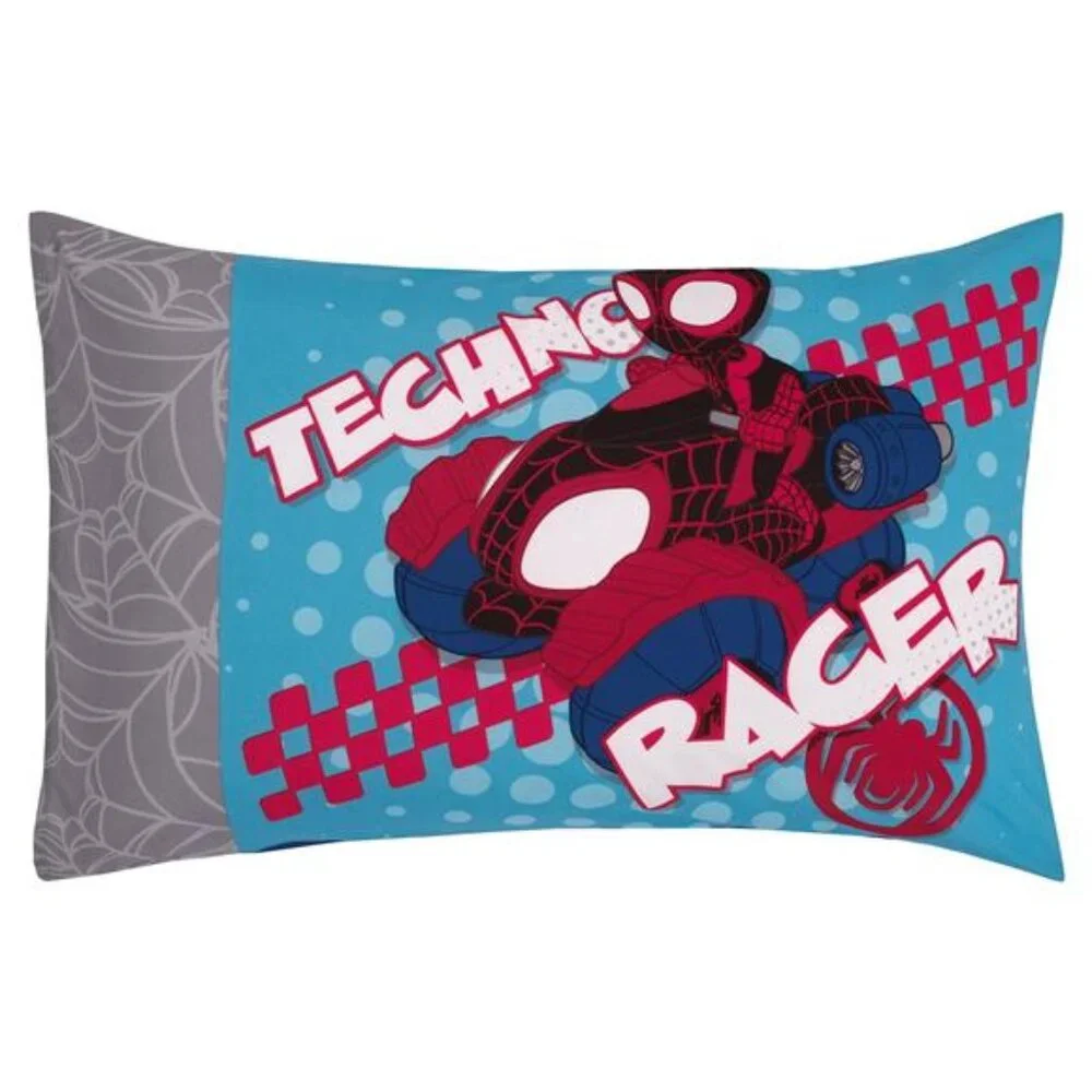 Marvel Spidey 5pc Toddler Bedding & Blanket Bundle, Toddler Bed, Boy, Blue,